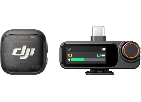 DJI Mic 3 (1 TX + 1 RX), Wireless Lavalier Mic for iPhone/Camera/Android, Ultralight, Extended Operating Time & Fast Charging, 1312ft (400m) Transmission, Noise Cancelling, Vlog, Streaming
